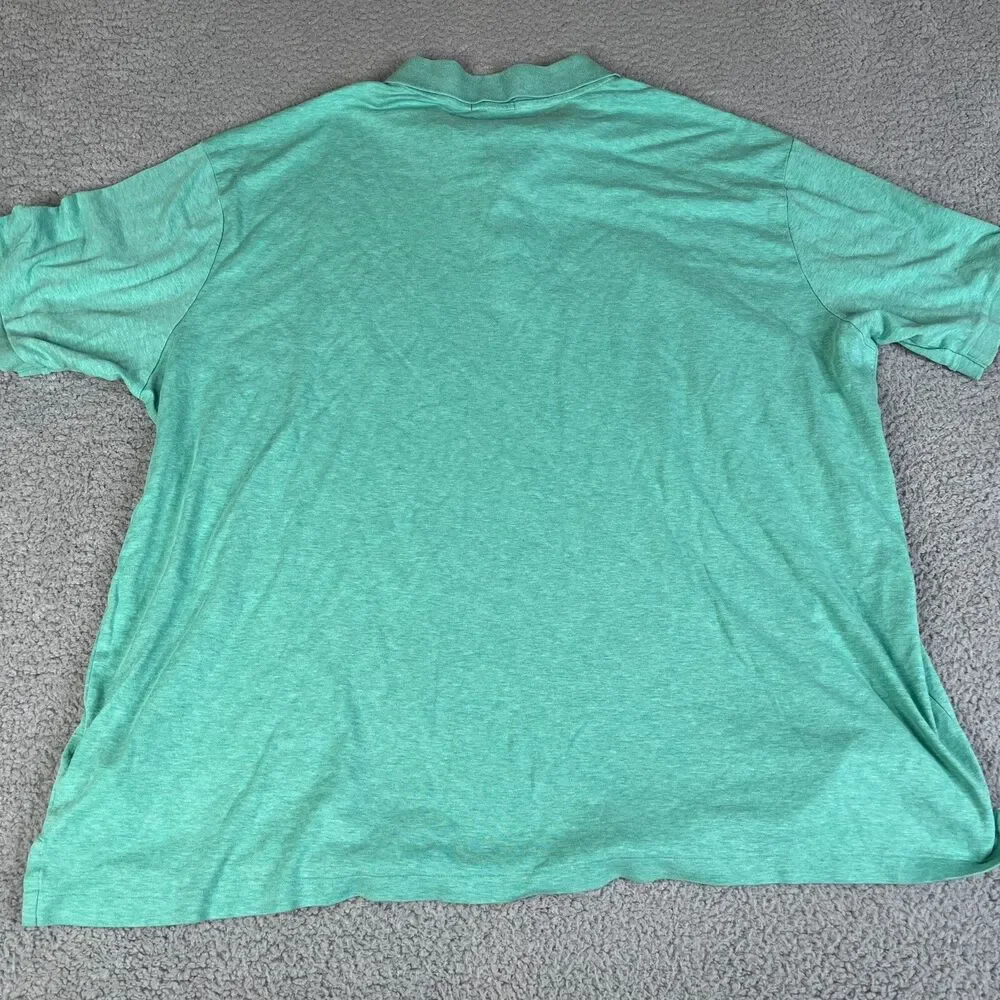 POLO RALPH LAUREN Shirt Mens 4XB Green Big & Tall Short Sleeve Flesh Pony Logo
